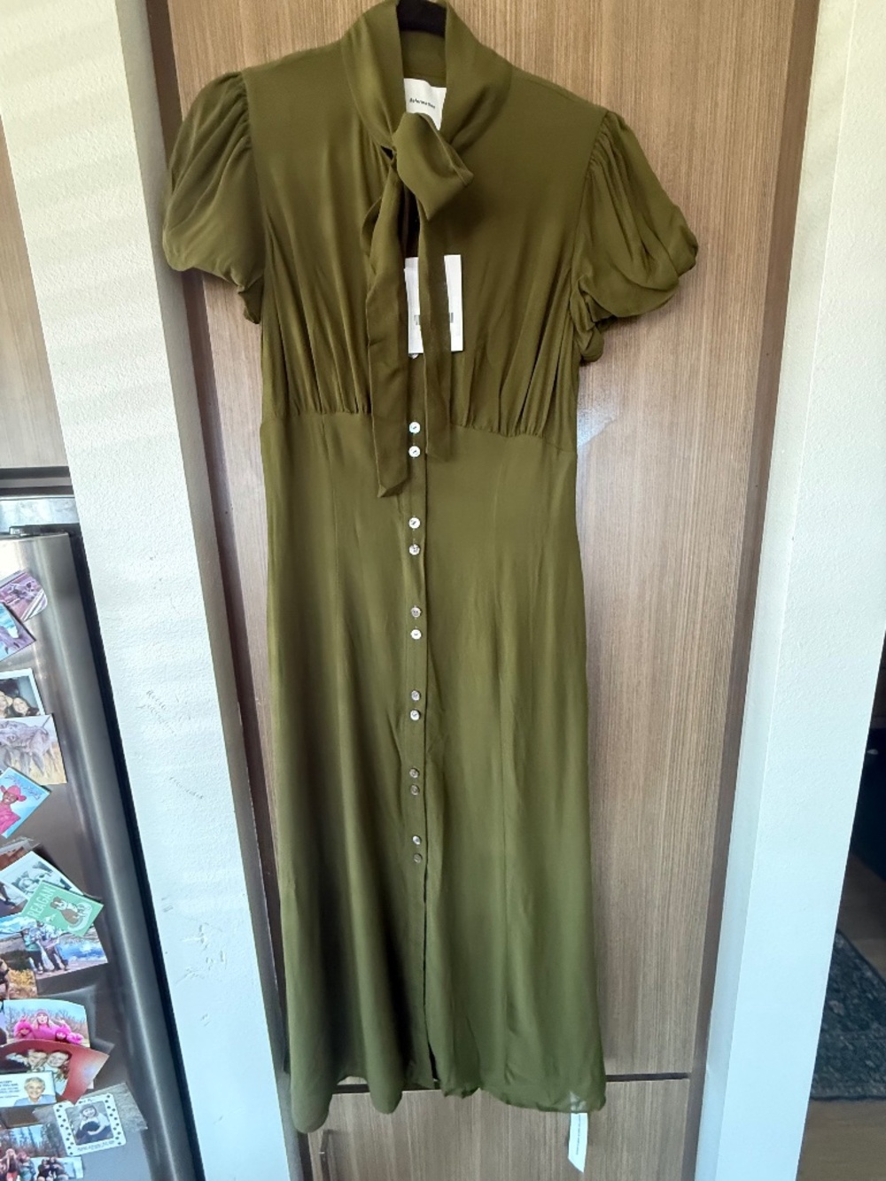 Reformation Bloomsberry Dress Green - Size 6
